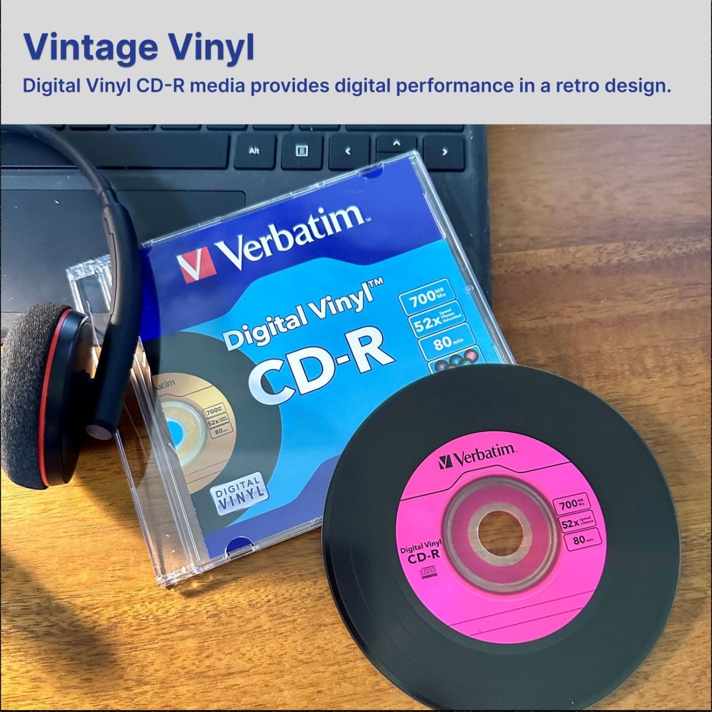 Verbatim CD R Blank Discs 700MB 80min 52X Recordable Disc image 2