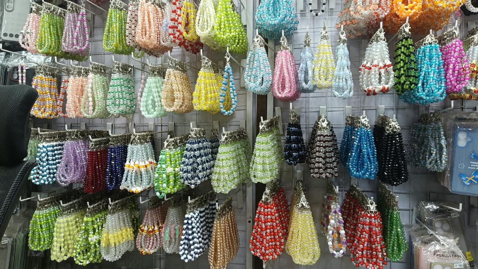 Multicolor Beaded Mobile Phone Charm / Hanging Strap