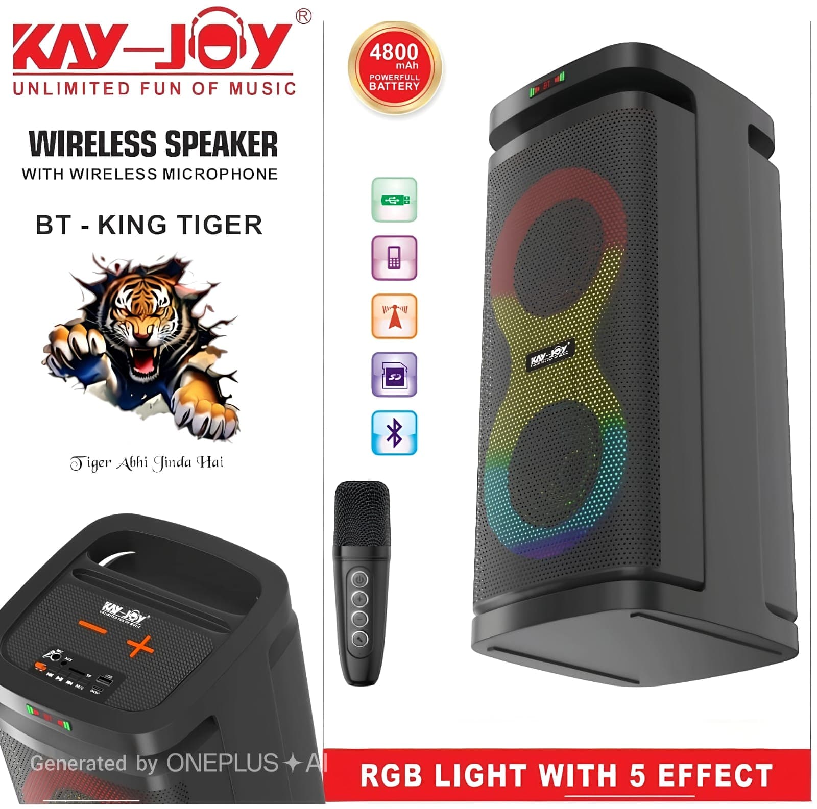 Kay-Joy BT-King Tiger Wireless Speaker. image 1