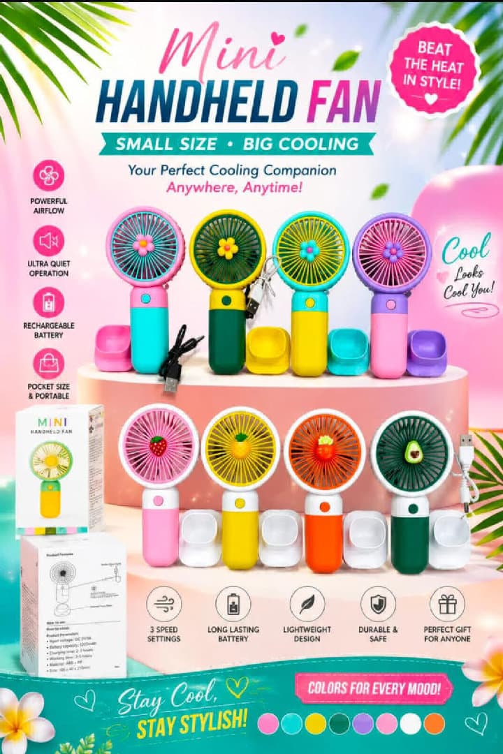 Handheld Fan Small Size Big Cooling