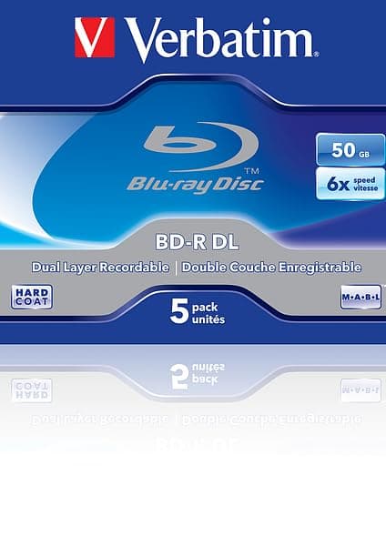 BD R DL 50GB 6X 5Pack Jewel Case image 2