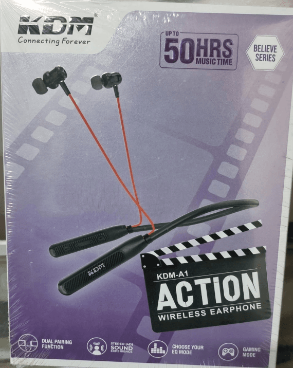 Kdm A1 Action Wireless Neckband Earphone