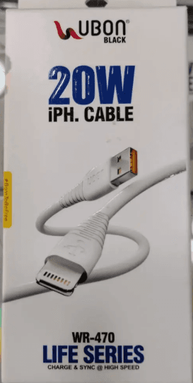 Ubon WR-470 Life Series 20W IPhone Cable