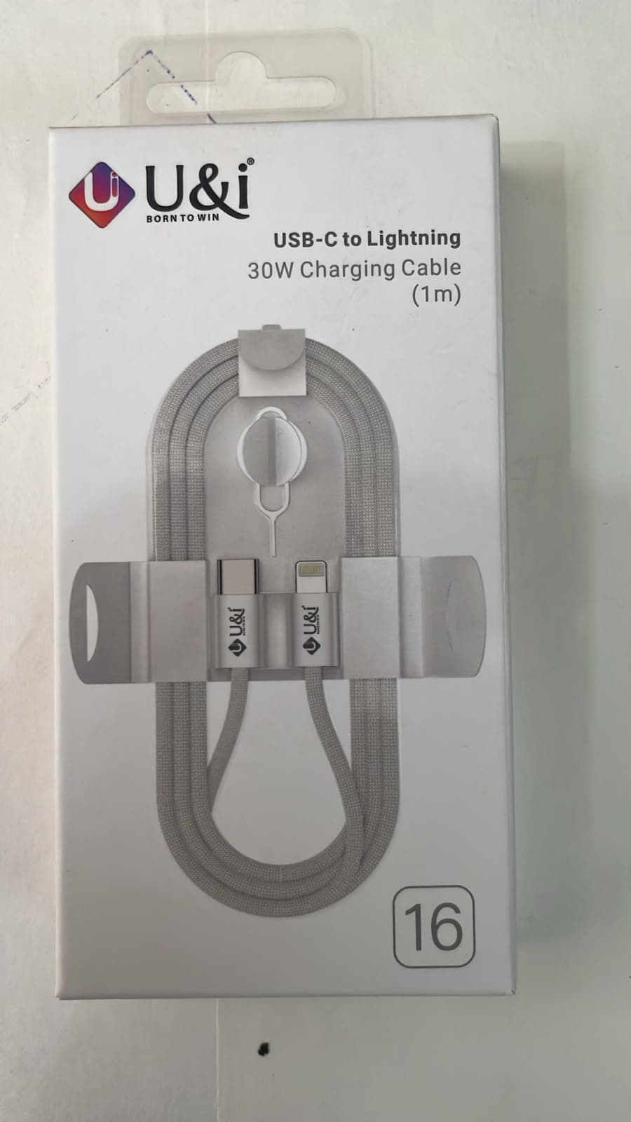 U&i USB-C To Lightning 30W Fast Charging Cable – 1m