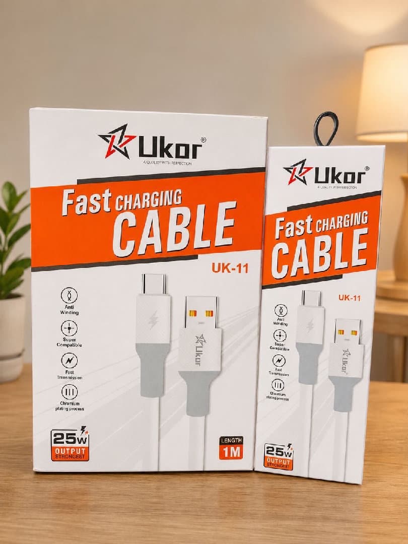 ukor uk11 cable silicone wire fast charger so best quality. v8 micro image 2
