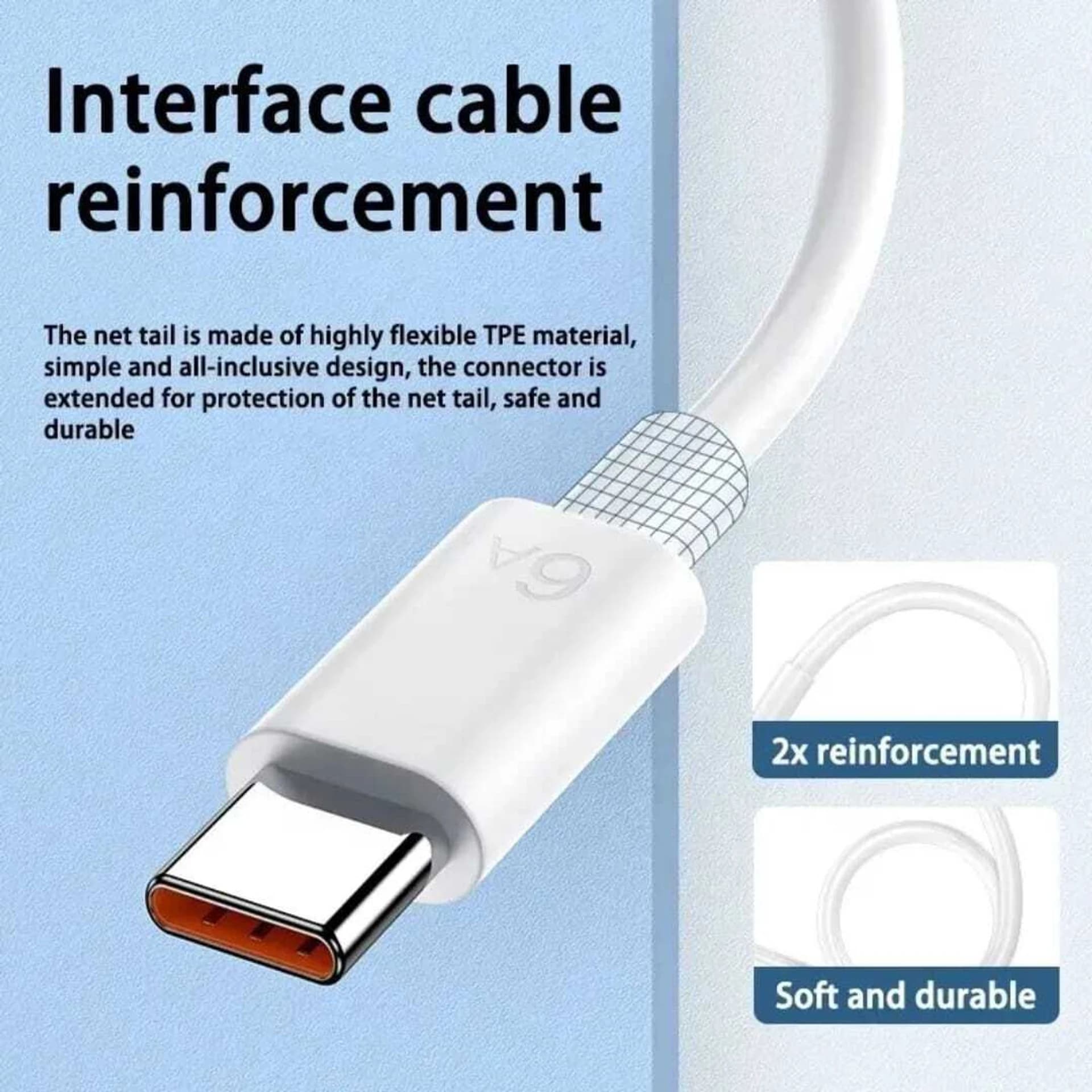 6A USB to Type C Fast Charging Data Cable image 3