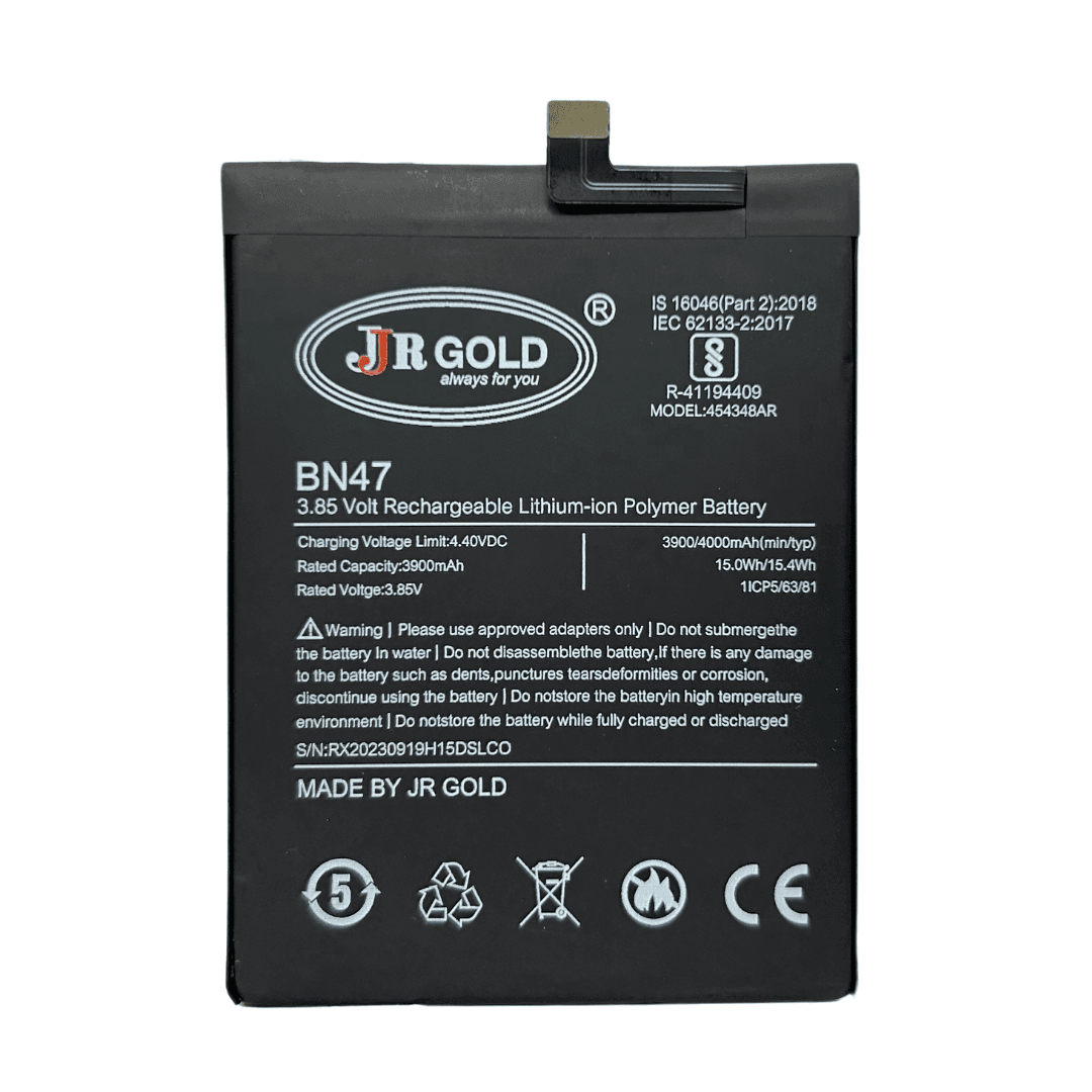 MI BN47 MOBILE BATTERY FOR REDMI 6 PRO MOBILE JR GOLD image 2