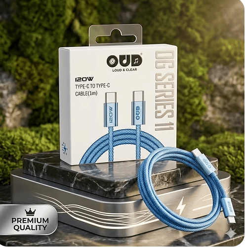 OUD OG Series 11 120W Type-C To Type-C Braided Charging Cable