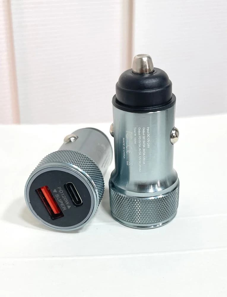 Dual Port Metal Fast Car Charger image 1