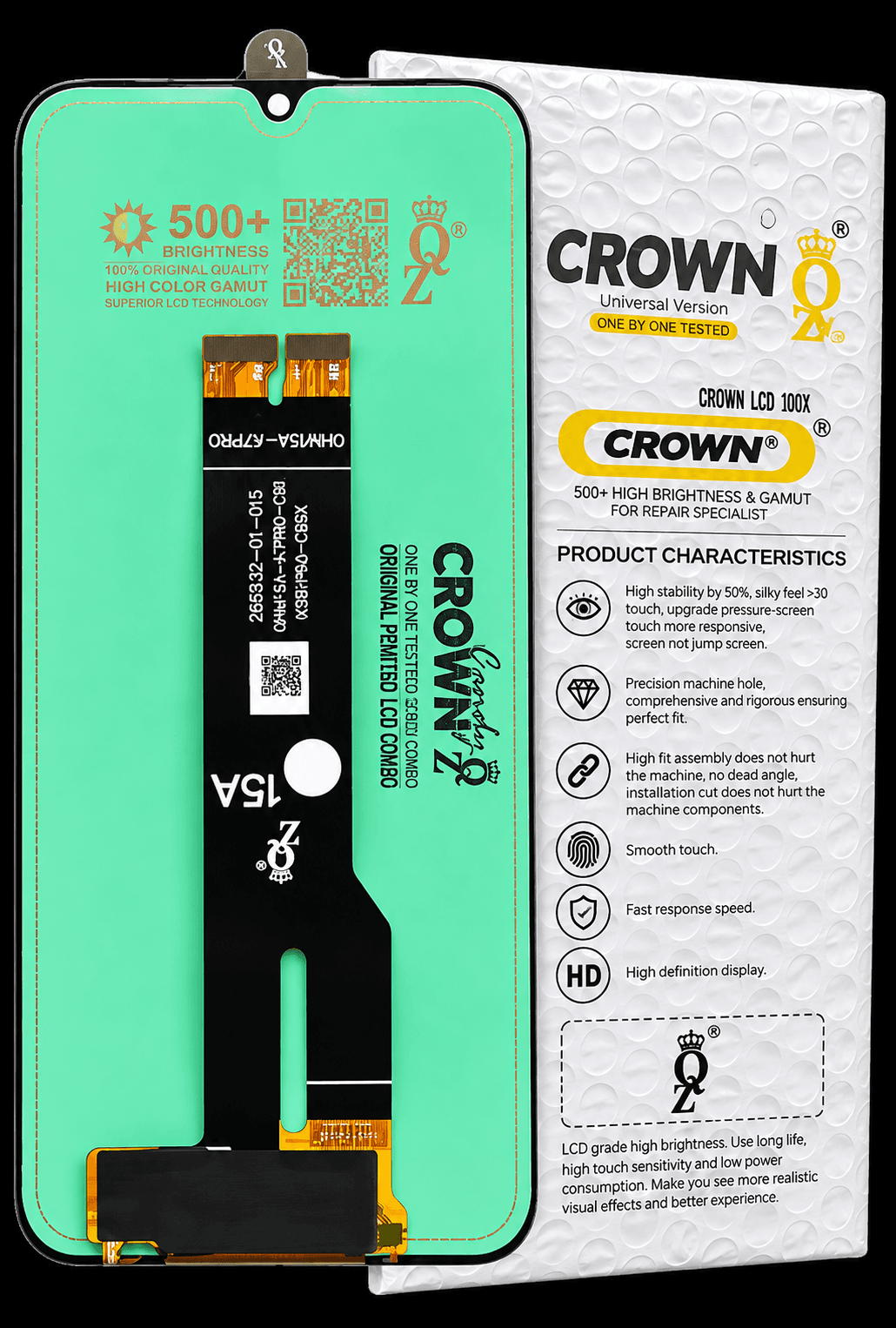 Crown 500+ Brightness LCD Display Touch Screen Combo For Xiaomi-15A / Xiaomi-A7 PRO