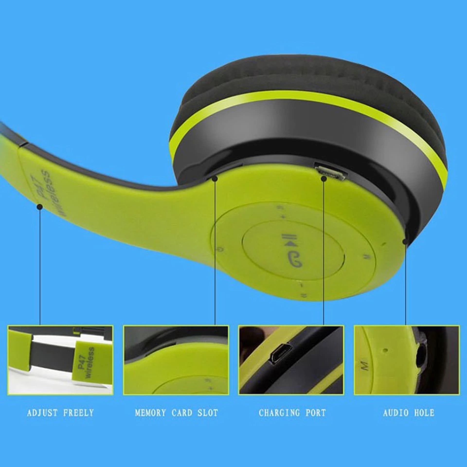 P47 Wireless Bluetooth Headphones image 5