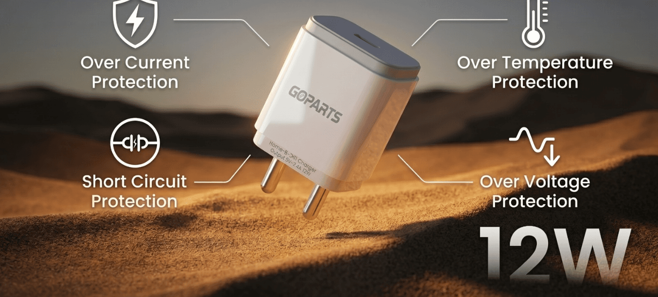 GOPARTS 2.4A Wall Charger with Micro USB Cable Combo image 3