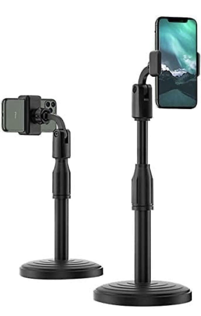 Mobile Stand for Table - Adjustable Height Phone Holder for Desktop, Hands-Free Viewing and Convenient Use image 2
