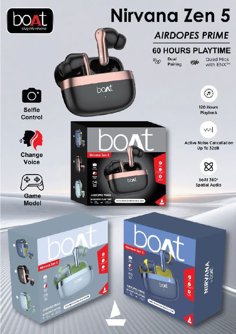 BOAT AIRPORT ZEN5 PREMIUM QUALITY EARBUDS image 1