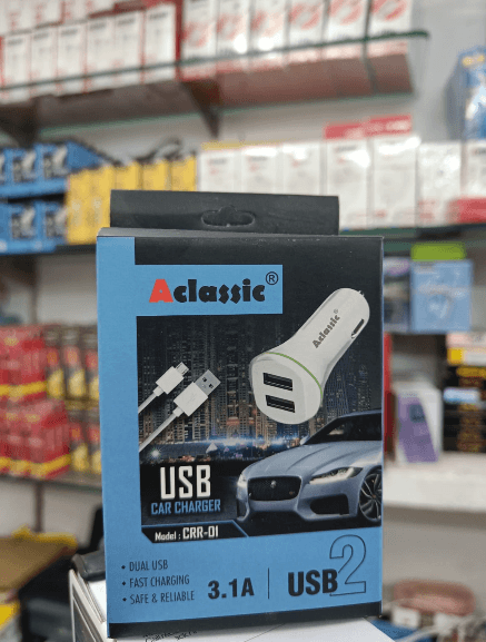 Car Usb Charger 3.1 Amp. 2 USB