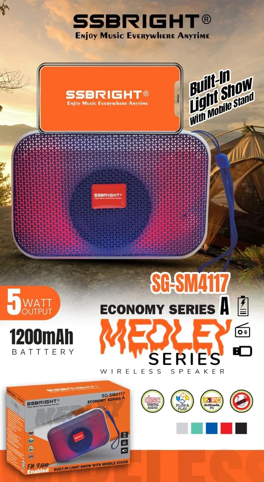 SS Bright Snoop Series Wireless Bluetooth Speaker image 2