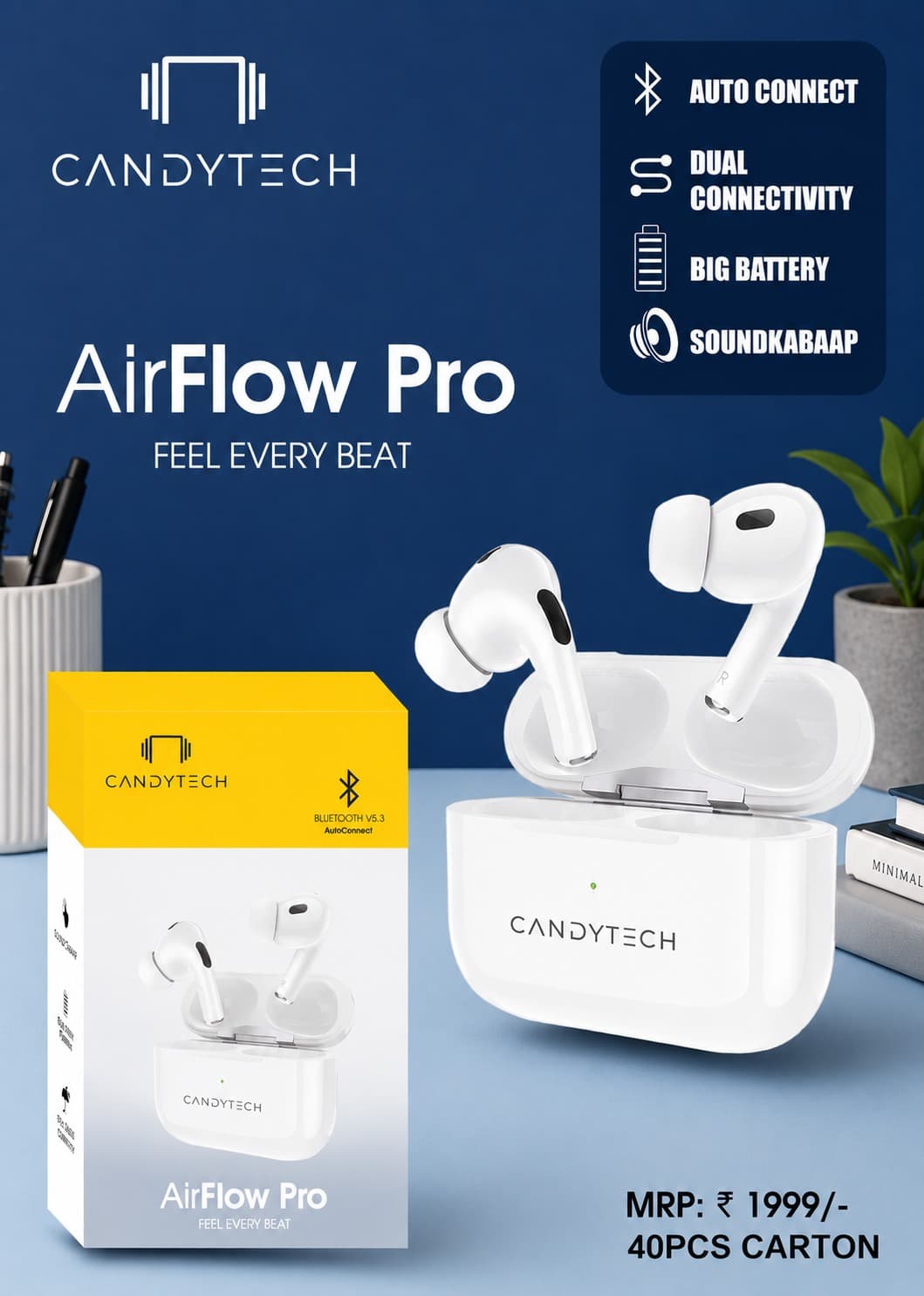 Candytech Airflow Bluetooth Earbuds