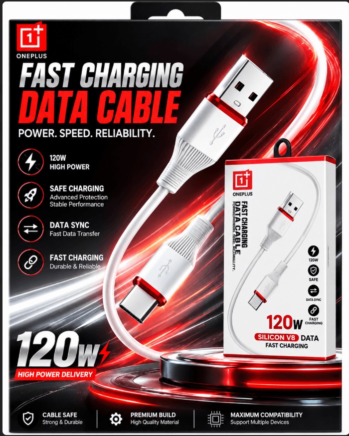OnePlus 120W Silicon Type-C Cable