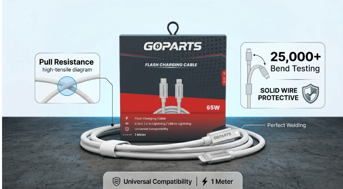 GOPARTS GP CL 45W Type C to Lightning Cable 1 Meter