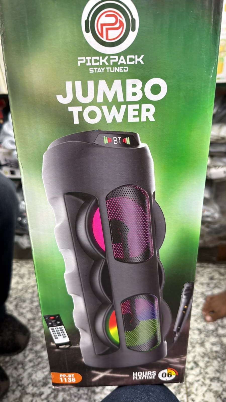 PICKPACK Jumbo Tower Wireless Bluetooth Speaker
