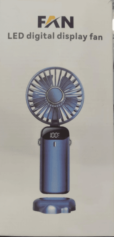N15 LED Digital Display Mini Portable Rechargeable Handheld Fan