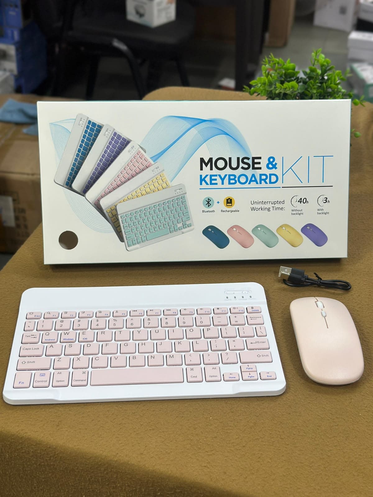 Bluetooth Mouse & Keyboard Kit – Rechargeable Backlit