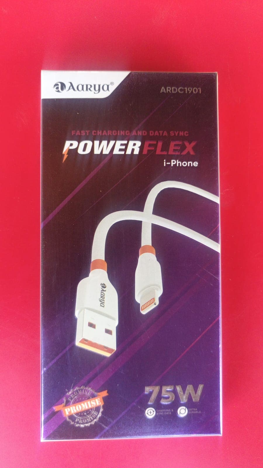 Aarya PowerFlex 75W Fast Charging & Data Sync Cable For IPhone
