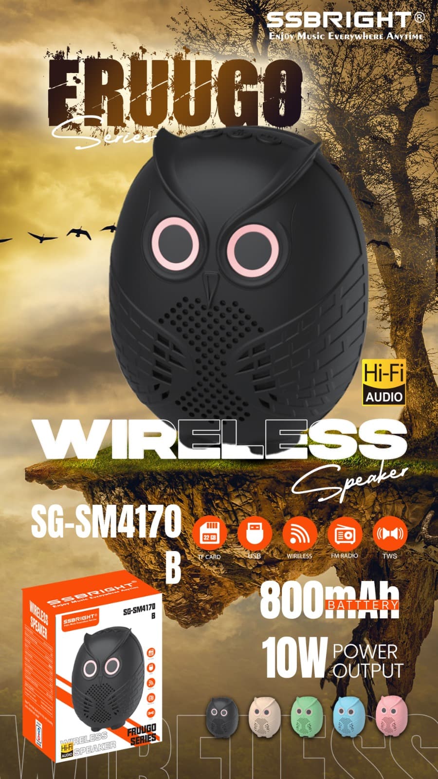 SSBright FRUUGO Series SG-SM4170B Wireless Speaker