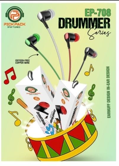 PP 708 Drummer Series Wired Earphone