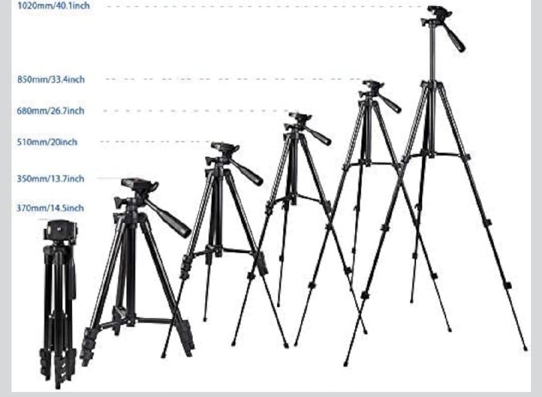 3120 Lightweight Adjustable Portable & Foldable Tripod Stand for Mobile Phone Holder image 5