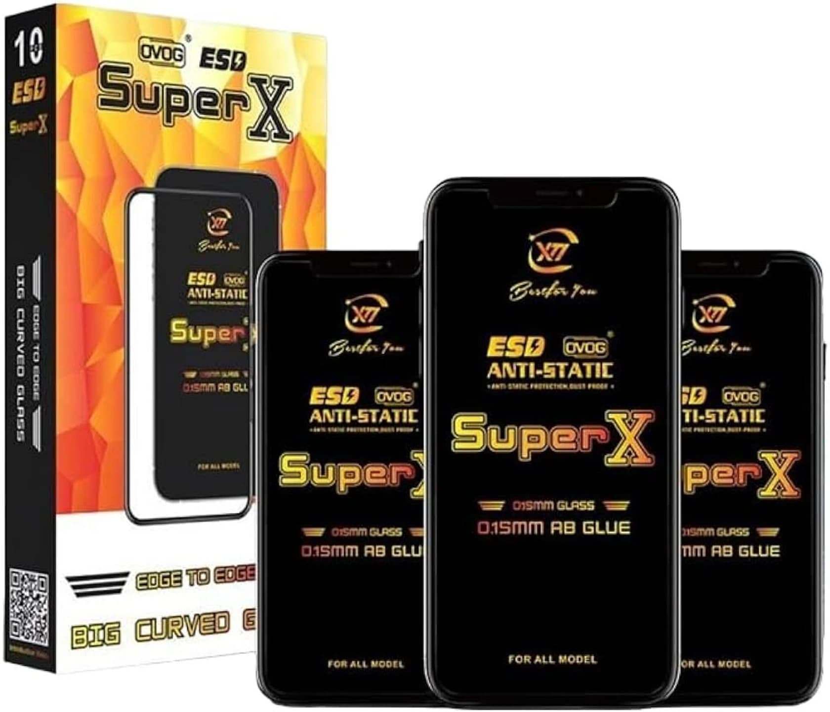 OVOG Super X ESD Anti Static Big Curved Tempered Glass image 1