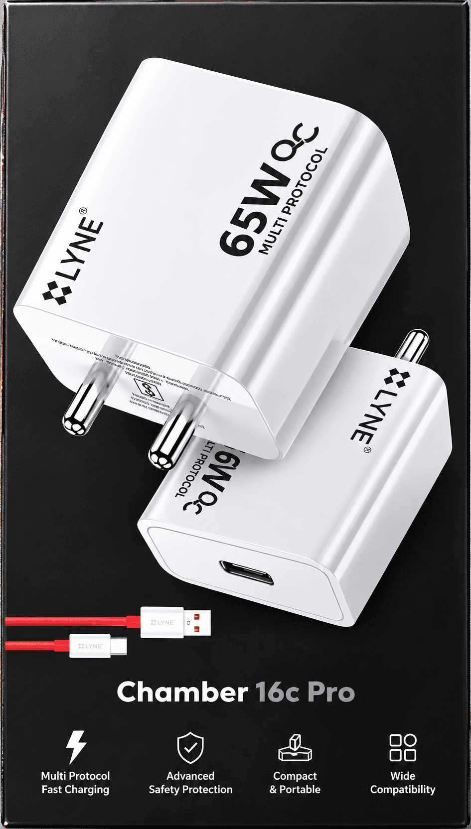 LYNE Chamber 16C Pro 65W Fast Charger