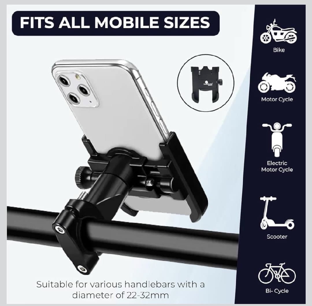 Bike Mobile Phone Holder  Shockproof & Adjustable Stand for Cycle & Motorbike Handlebar image 2