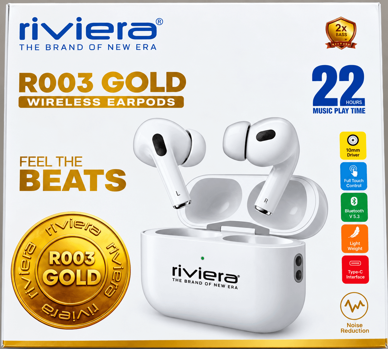 Riviera R003 Gold Wireless Earpods