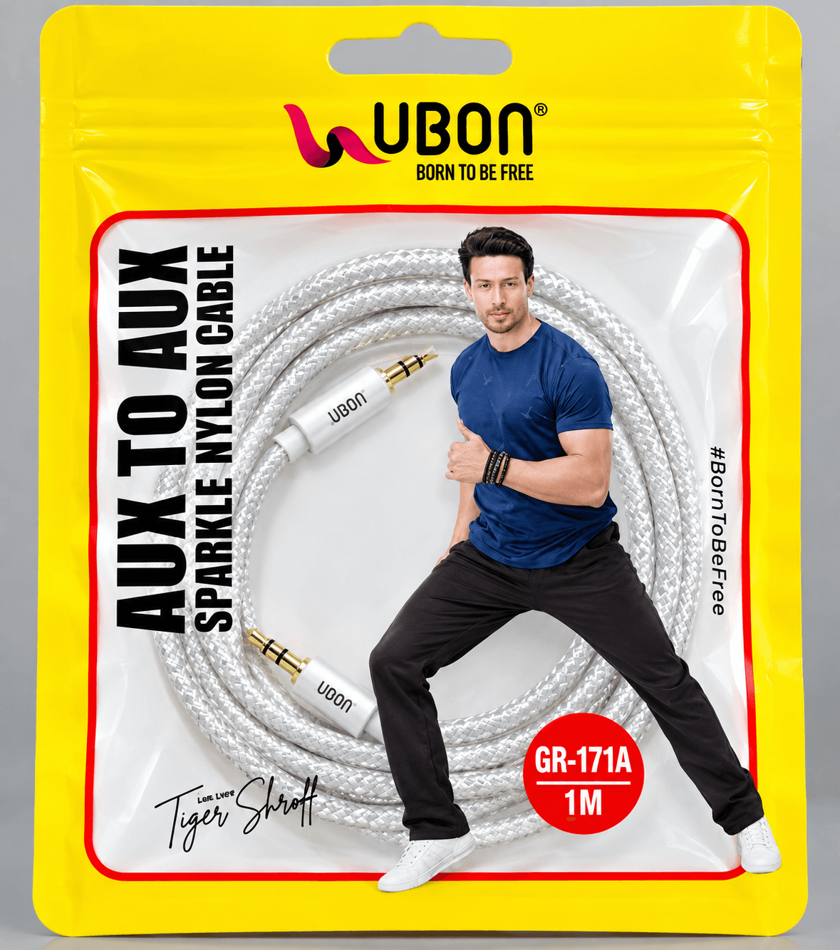 UBON GR-171A Sparkle Nylon AUX Cable (1 Meter)