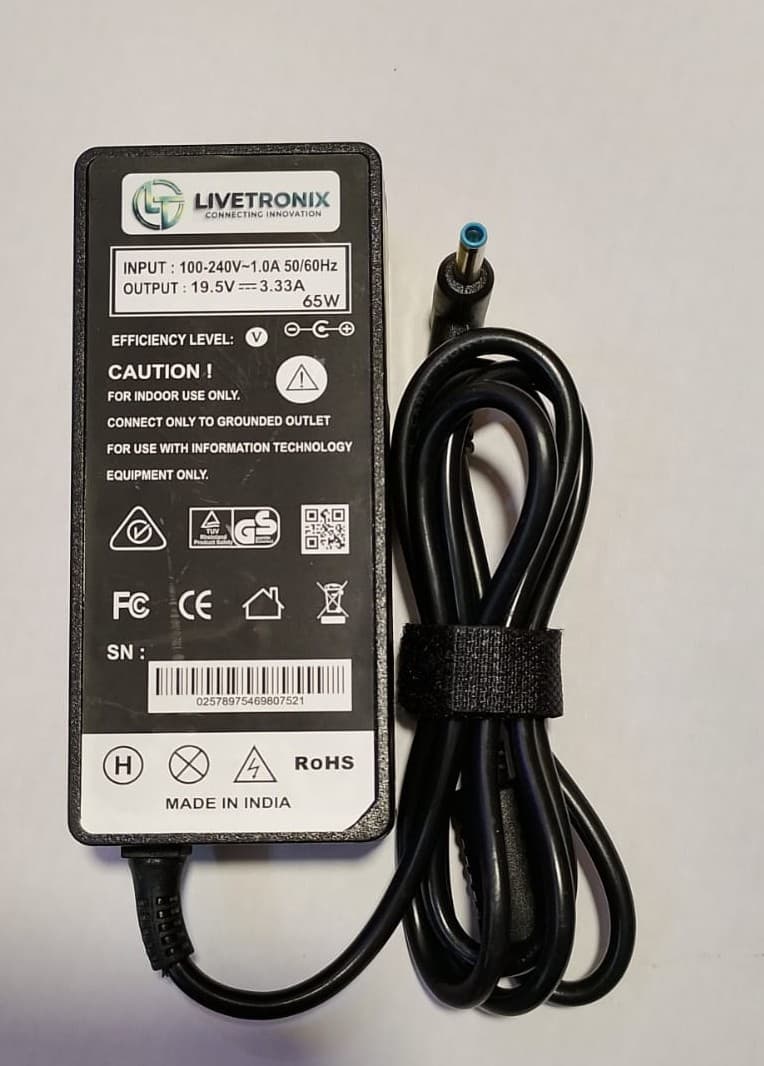 LIVETRONIX LAPTOP ADAPTOR HP BLUE PIN image 2