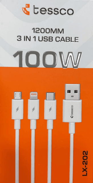 Tessco LX-202 3-in-1 USB Cable