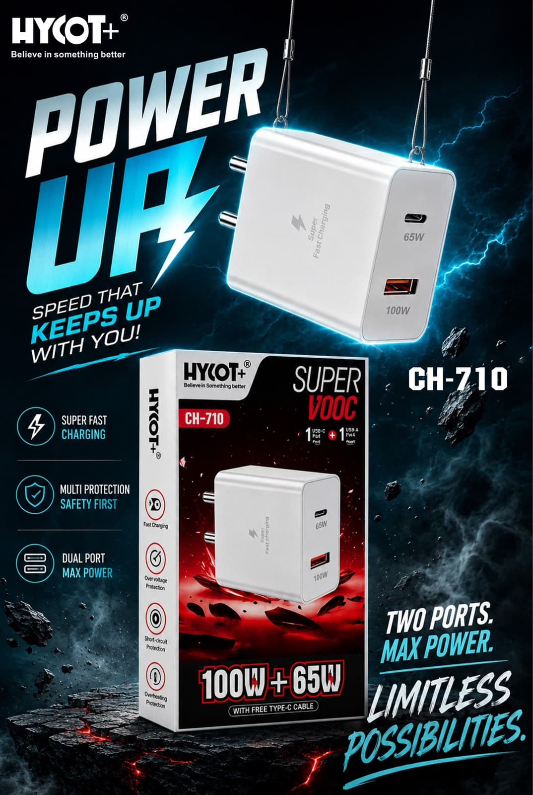 Hycot+ CH-710 SuperVOOC Fast Charger image 1