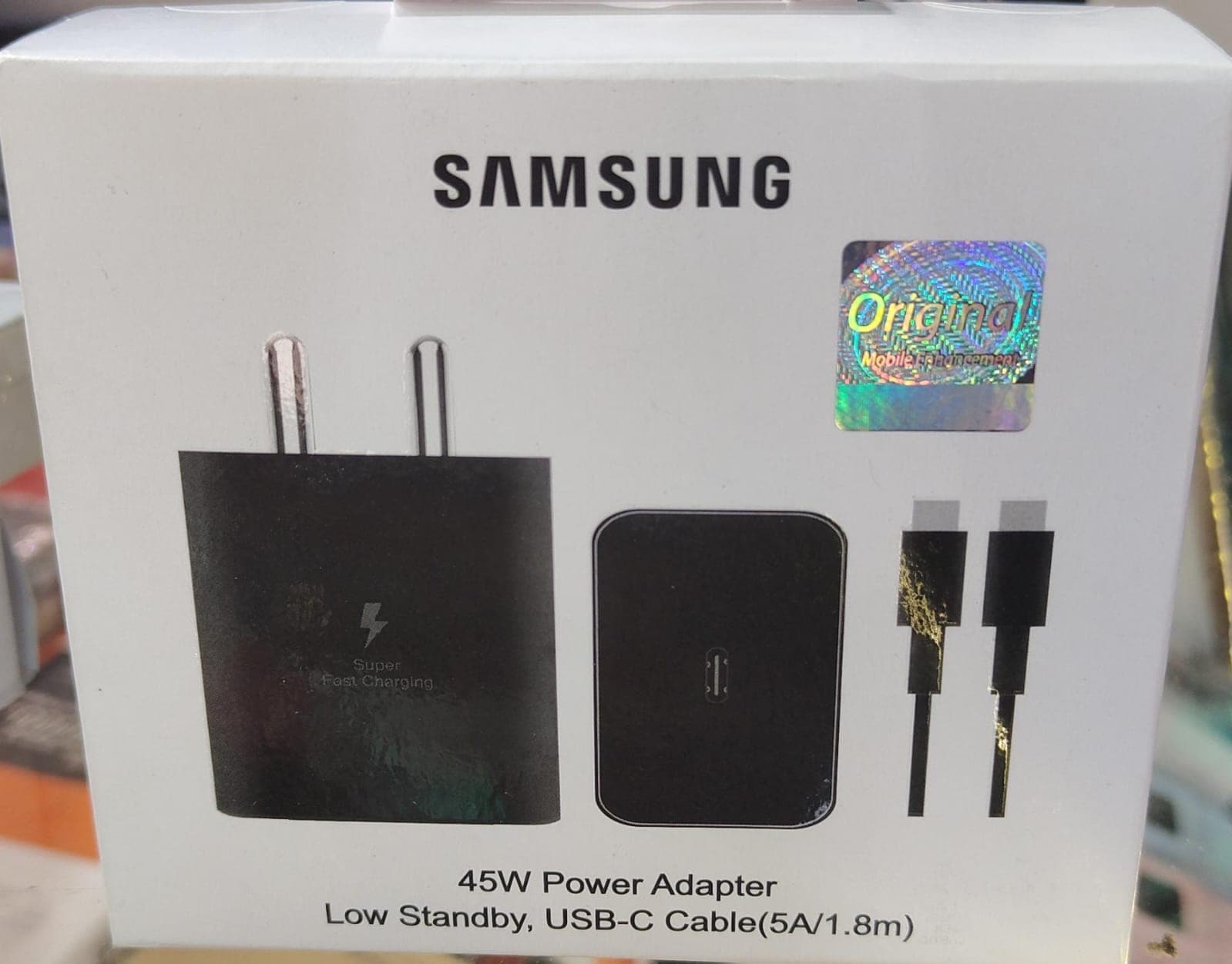Samsung 45W Super Fast Charging Power Adapter With Type-C Cable OG