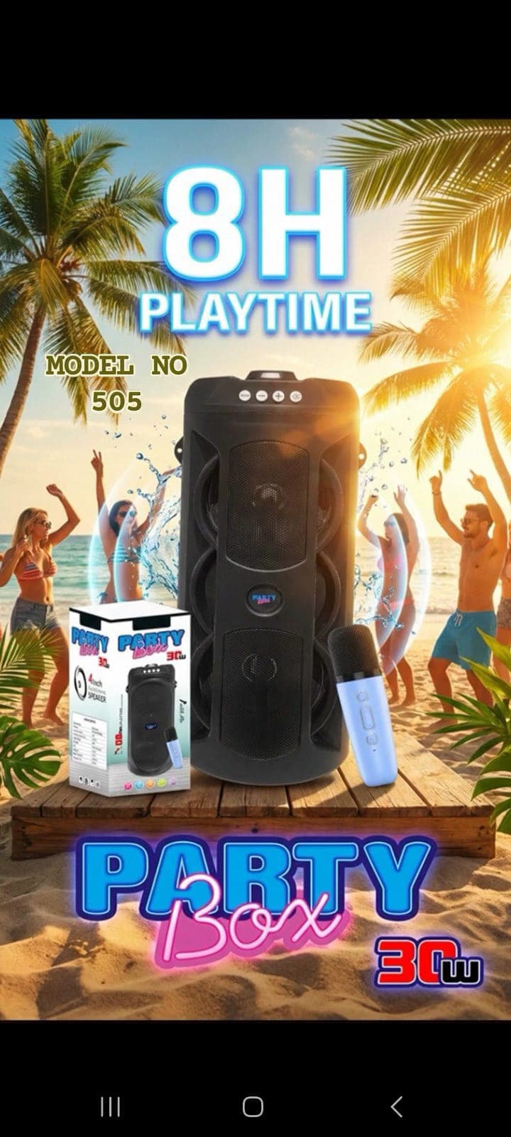 30W Dual Woofer Bluetooth Party Speaker