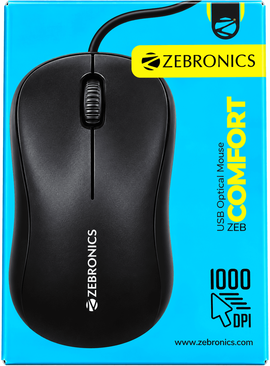 Zebronics ZEB-COMFORT USB Optical Mouse image 1
