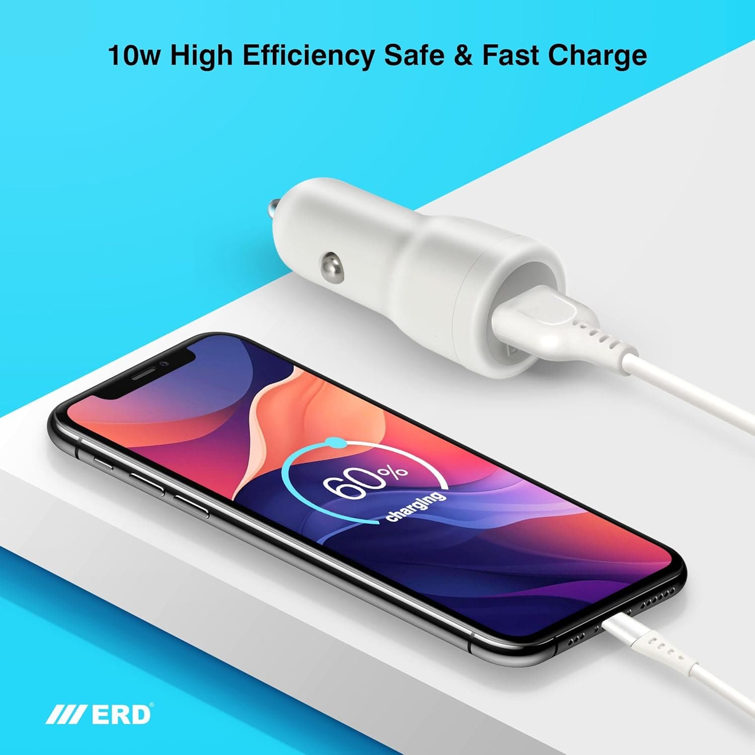 CC 122 USB A Fast Car Charger  USB C Cable image 2