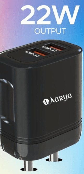 AARYA Thor 22W Dual USB Charger