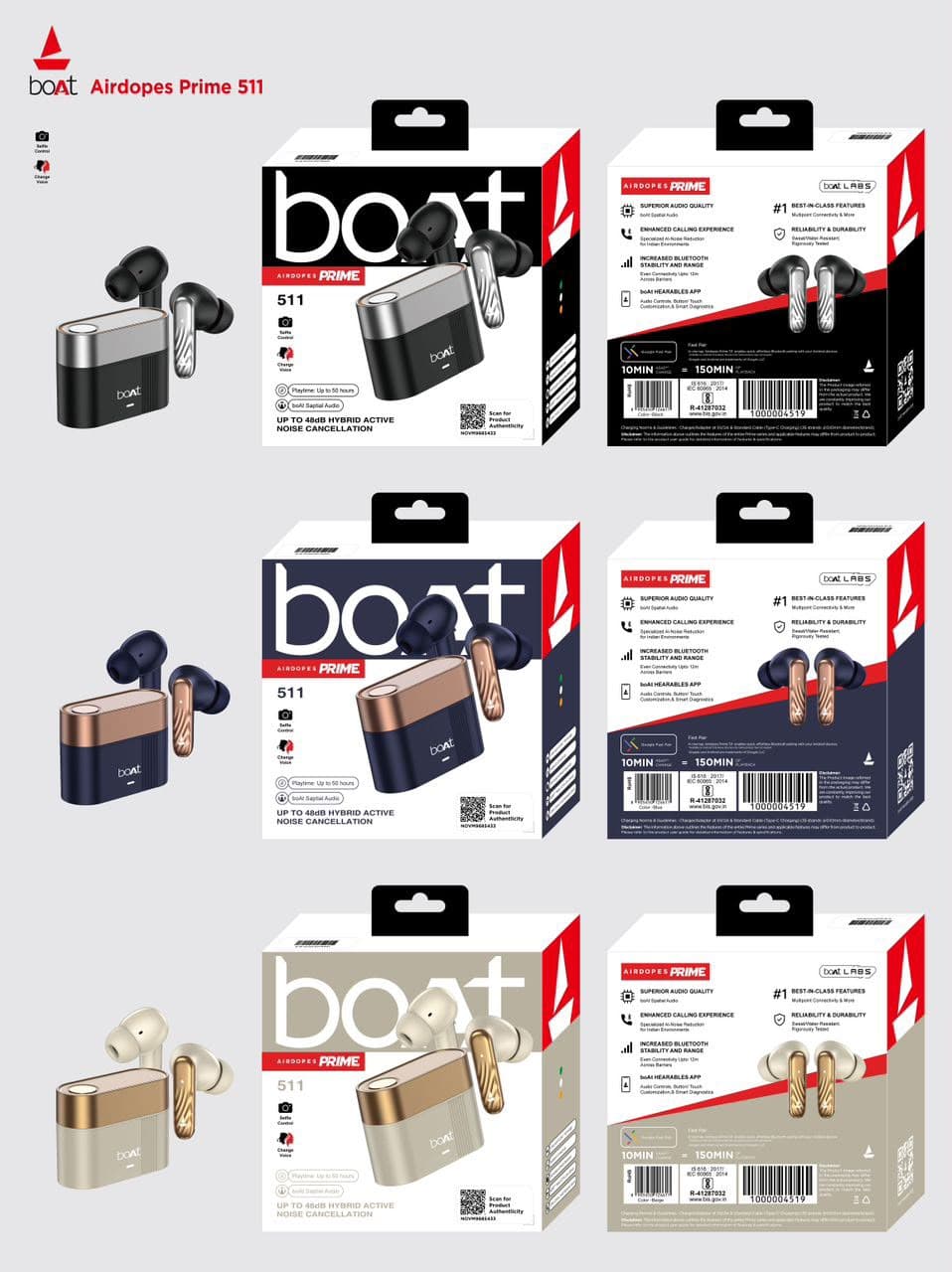 BoAt Airdopes Prime 511 True Wireless Earbuds image 1