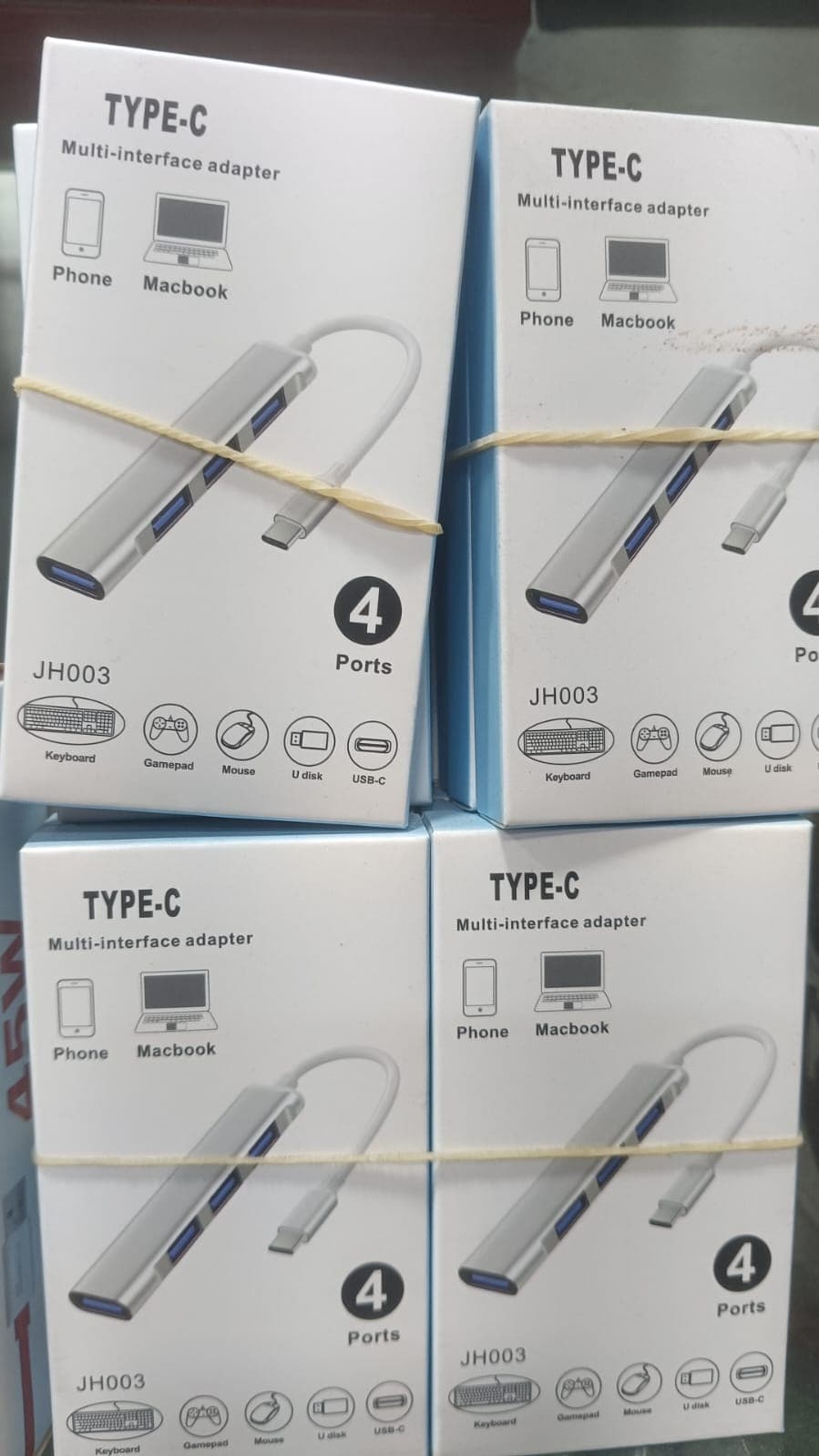 JH003 Type-C 4-Port Multi-interface Adapter