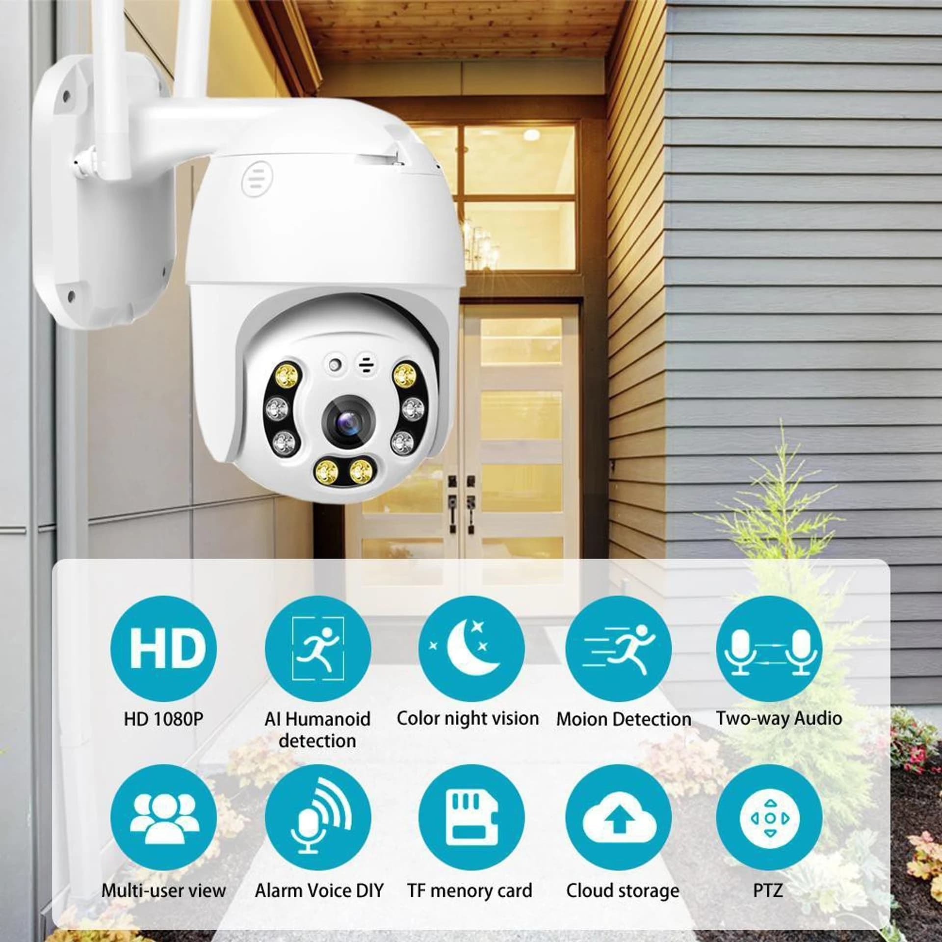 WiFi PTZ Outdoor Security Camera image 2