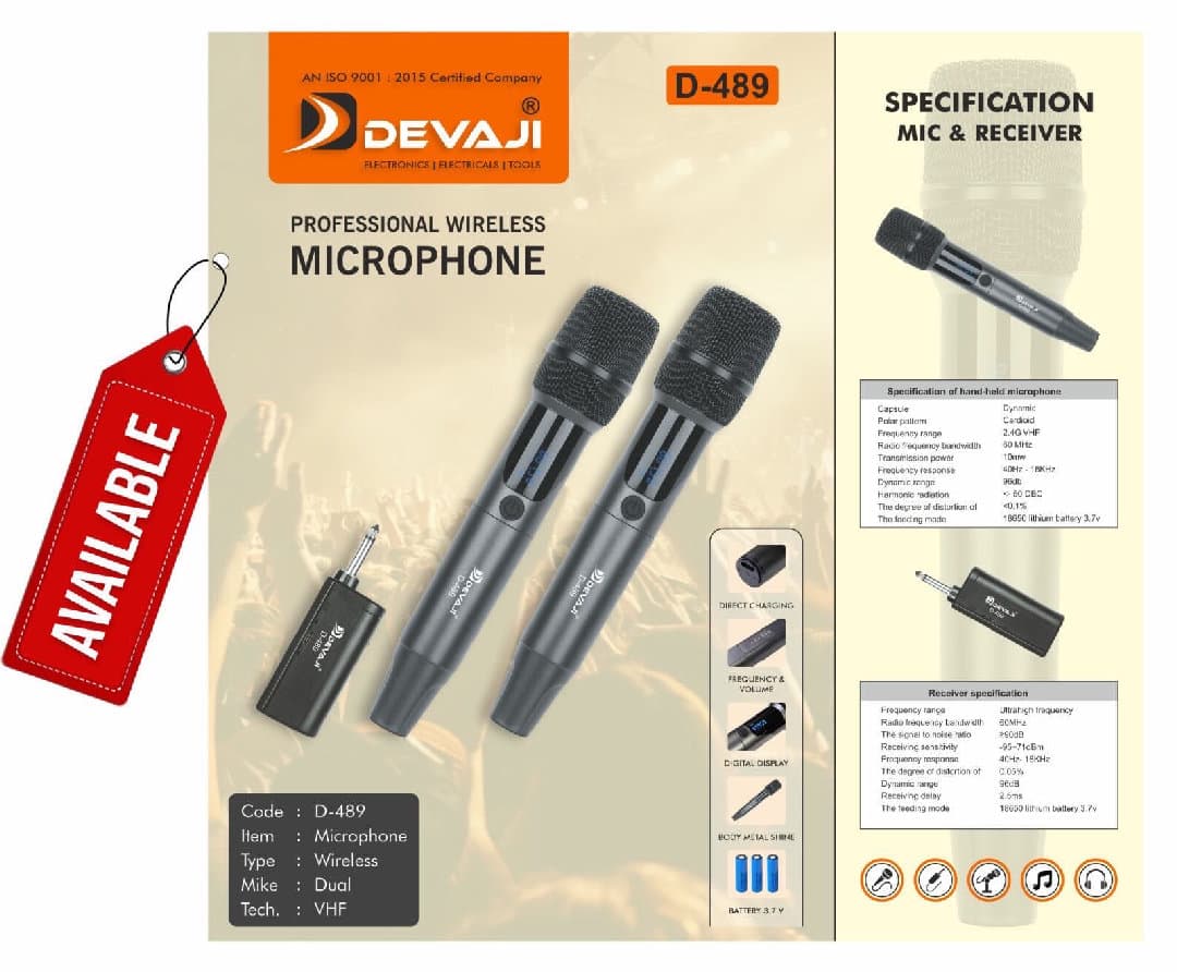 PROFESSIONAL WIRELESS MICROPHONE DUAL image 2