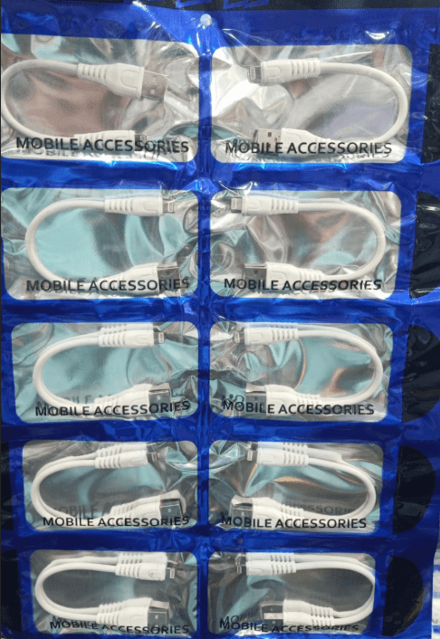 Retail Multi-Pack Strip Of USB Mobile Charging Cables ( Full Pack)