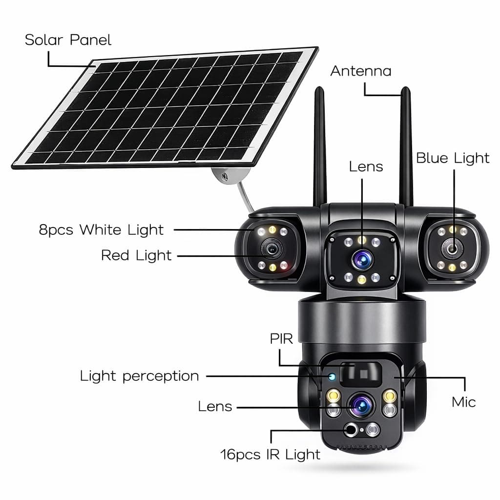 Solar Dual Lens Security Camera image 5