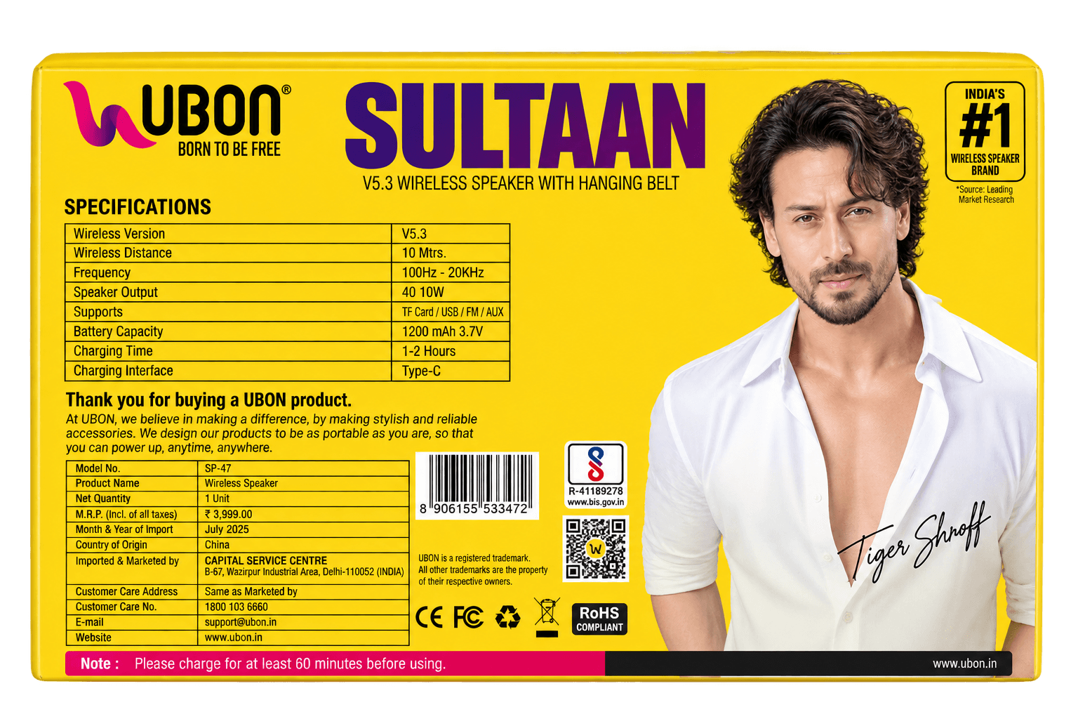 Ubon Sultaan SP-47 Wireless Speaker